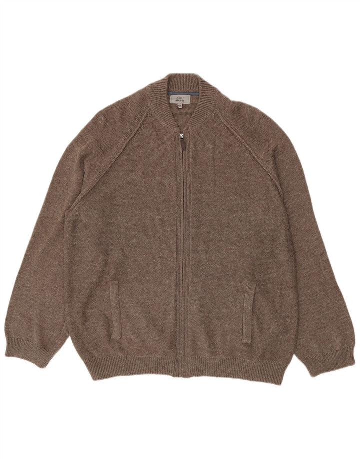 Marks & Spencer Herre Regular Fit cardigantrøje 2XL brun bomuld