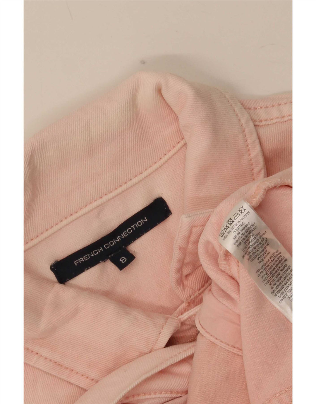 French Connection Dame denimjakke UK 8 Small Pink Bomuld