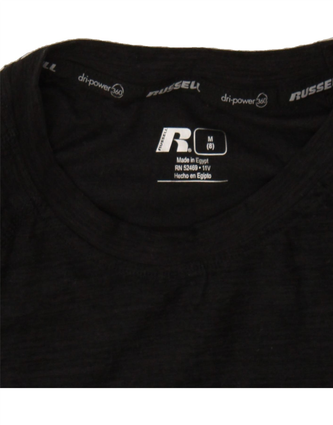 RUSSELL ATHLETIC Boys Dri-Power T-Shirt Top 7-8 Years Medium Black Vintage Russell Athletic and Second-Hand Russell Athletic from Messina Hembry 