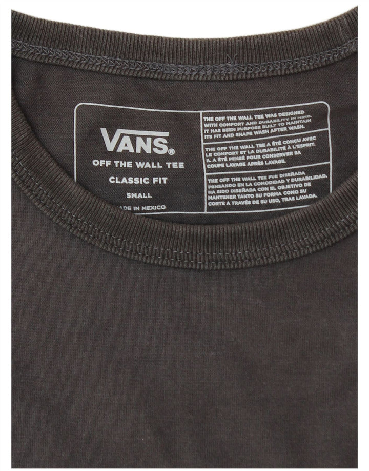VANS Herre Classic Fit Grafisk T-Shirt Top Lille Grå Bomuld