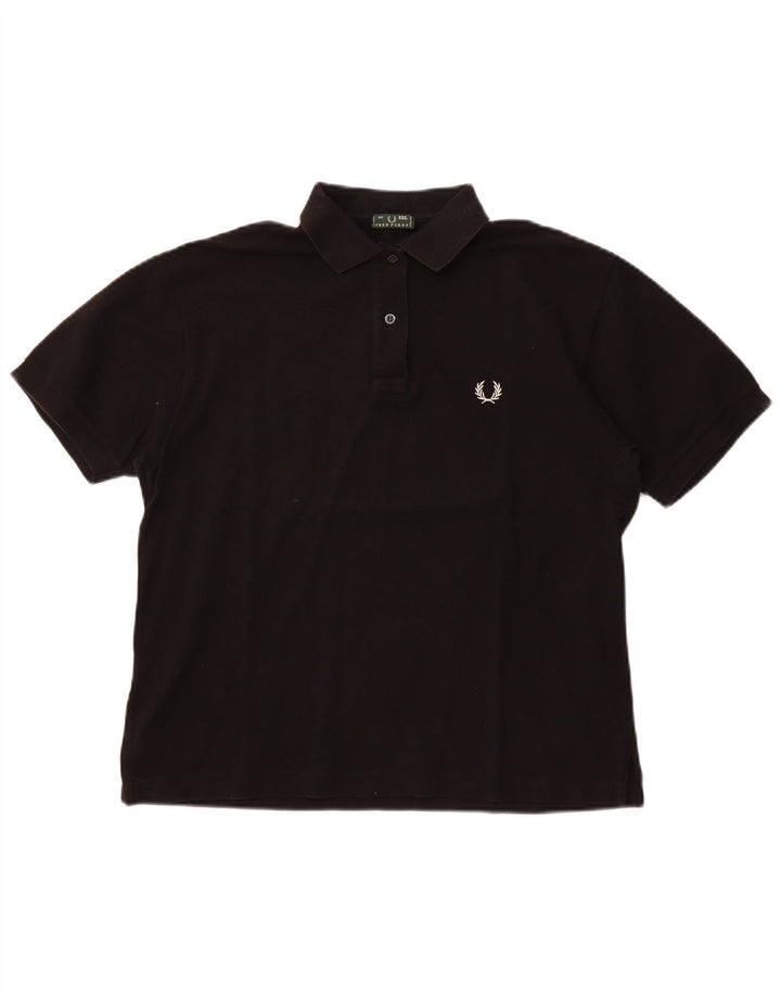 Fred Perry Dame Polo Shirt UK 20 2XL Sort Bomuld