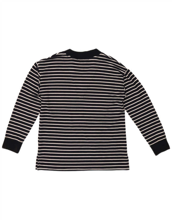 Tommy Hilfiger Dame Top Langærmet UK 10 Small Navy Blue Striped