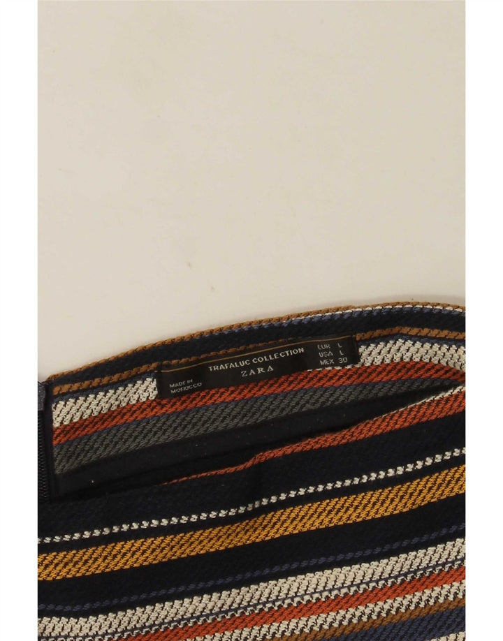 Zara Dame Trafaluc Skort Stor Flerfarvet Stribet