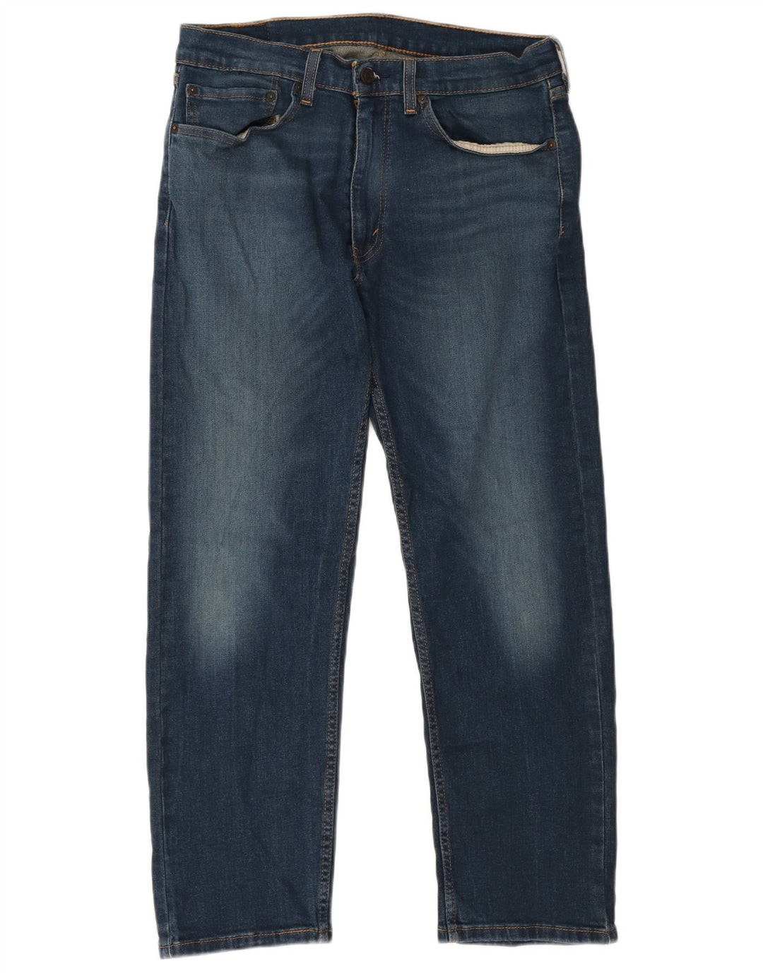 Levi's Herre 505 Straight Jeans W34 L29 Blå Bomuld