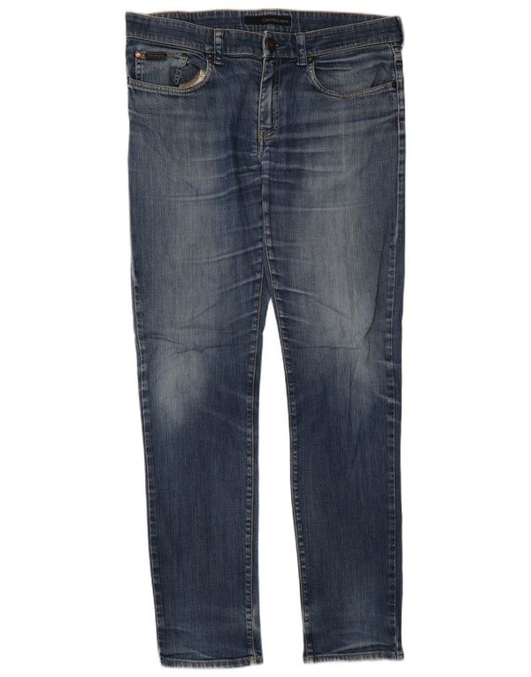 Calvin Klein Herre Skinny Jeans W34 L34 Blå Bomuld