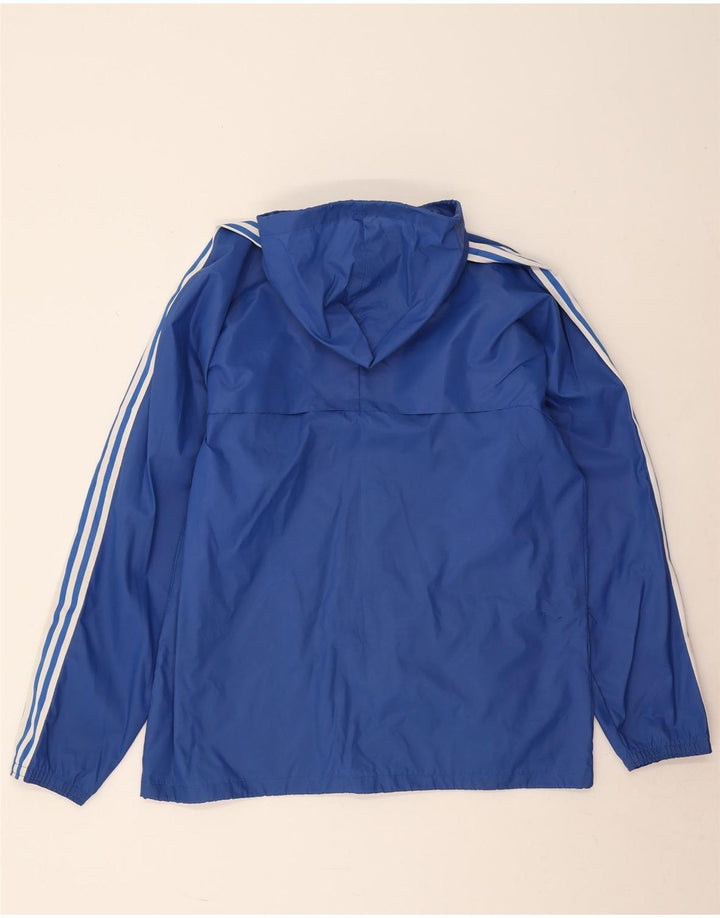 Adidas Regnjakke med hætte til mænd UK 38 Medium Blue Polyamide