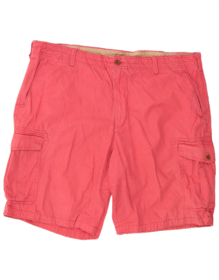 IZOD Salt Water Cargo Shorts til mænd W42 2XL Pink ternet bomuld