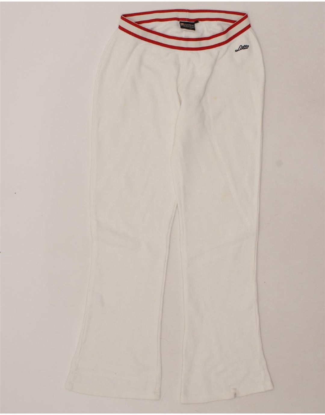 LOTTO Womens Tracksuit Trousers UK 10 Small  White Cotton Vintage Lotto and Second-Hand Lotto from Messina Hembry 