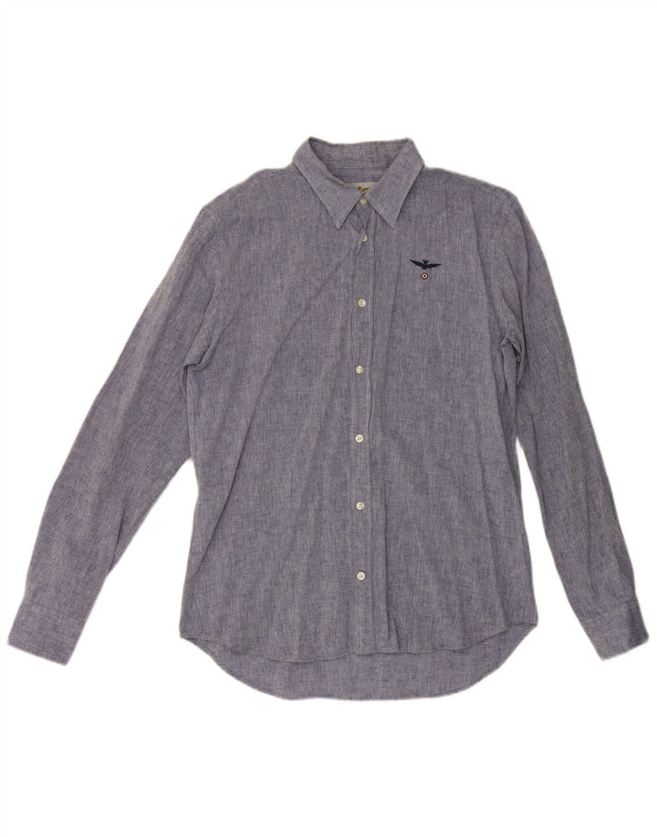 Aeronautica Militare Herreskjorte Medium Blue