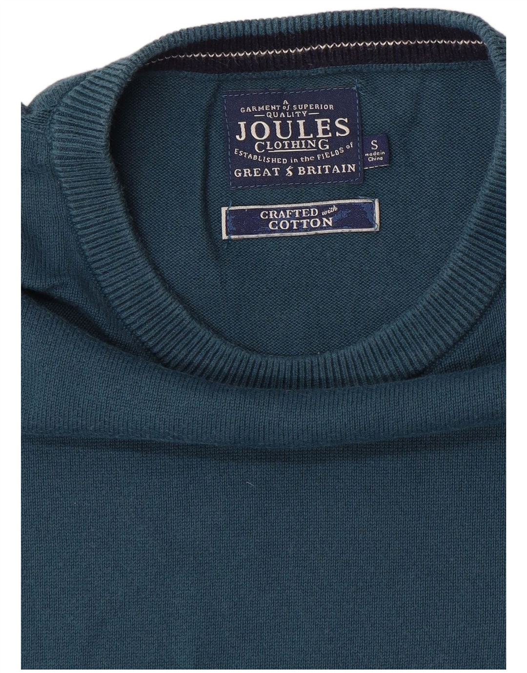 Joules Herre Boat Neck Jumper Sweater Lille Blå Bomuld
