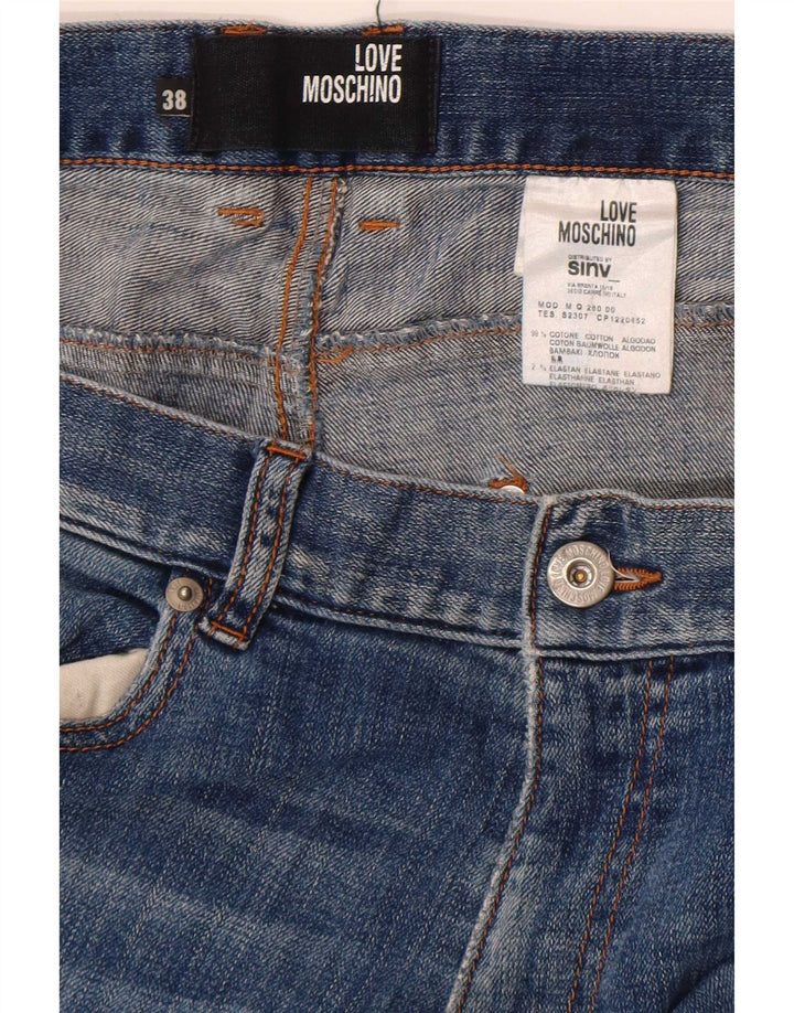 Moschino Herre Slim Jeans W38 L32 Blå Bomuld Classic