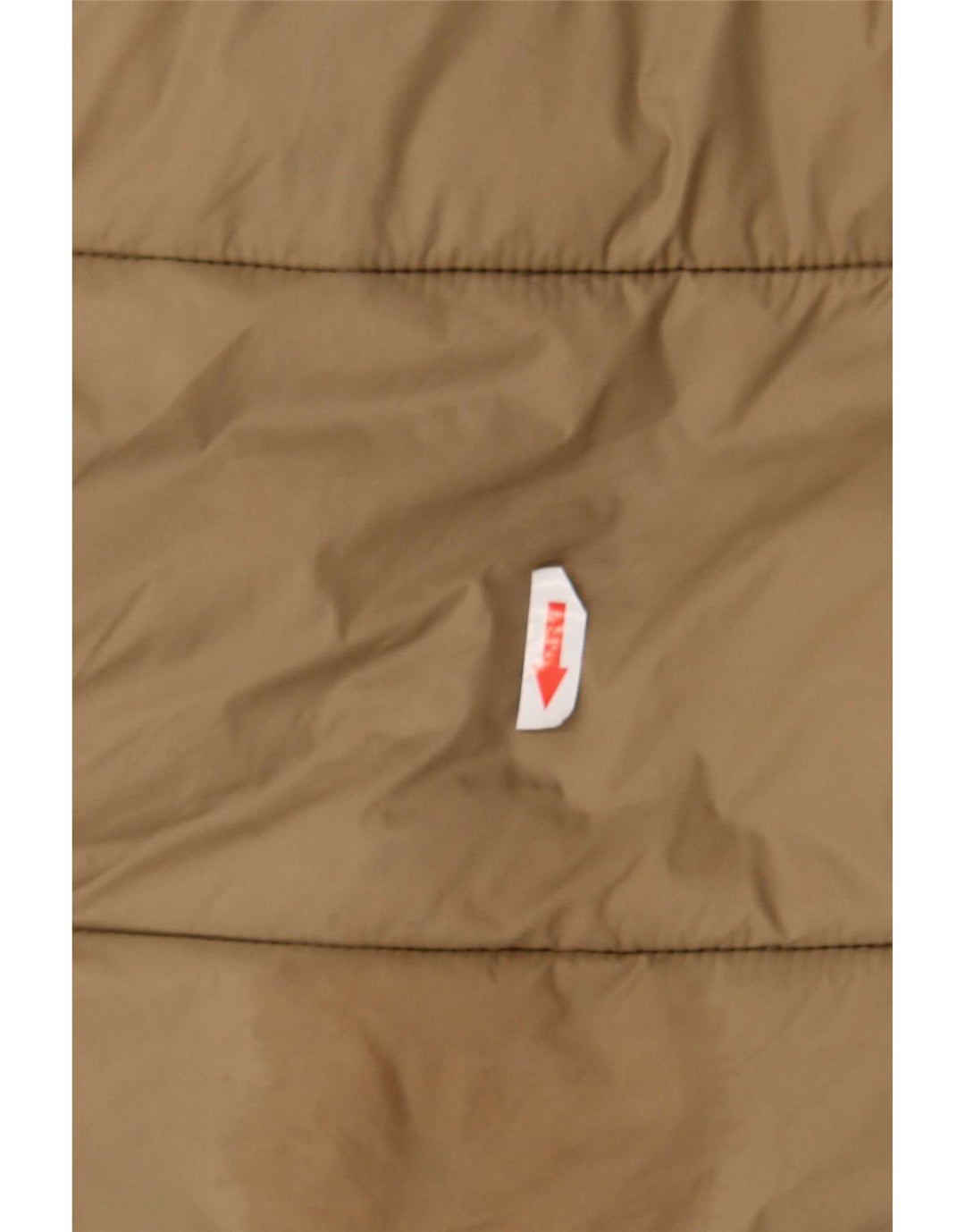 Zara Dame Hætte Polstret Jakke UK 20 2XL Beige Polyester