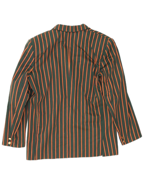 I Pinco Pallino Dame 2 Button Blazer Jacket UK 16 Large Green Pinstripe