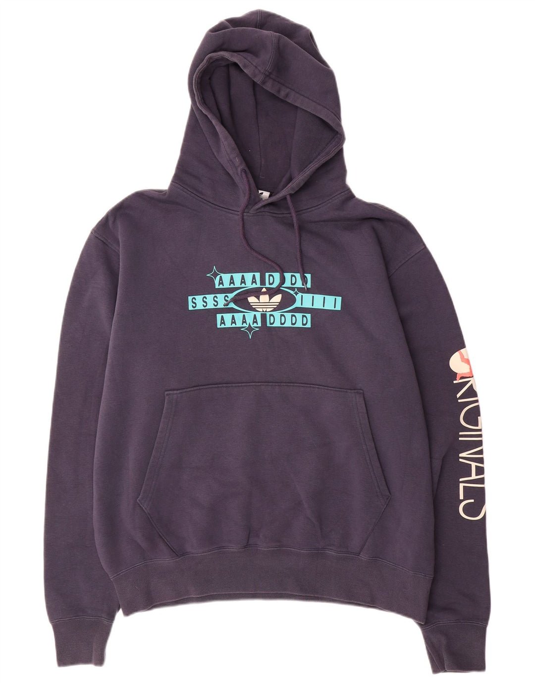 ADIDAS Grafisk hættetrøje til mænd Stor marineblå bomuld