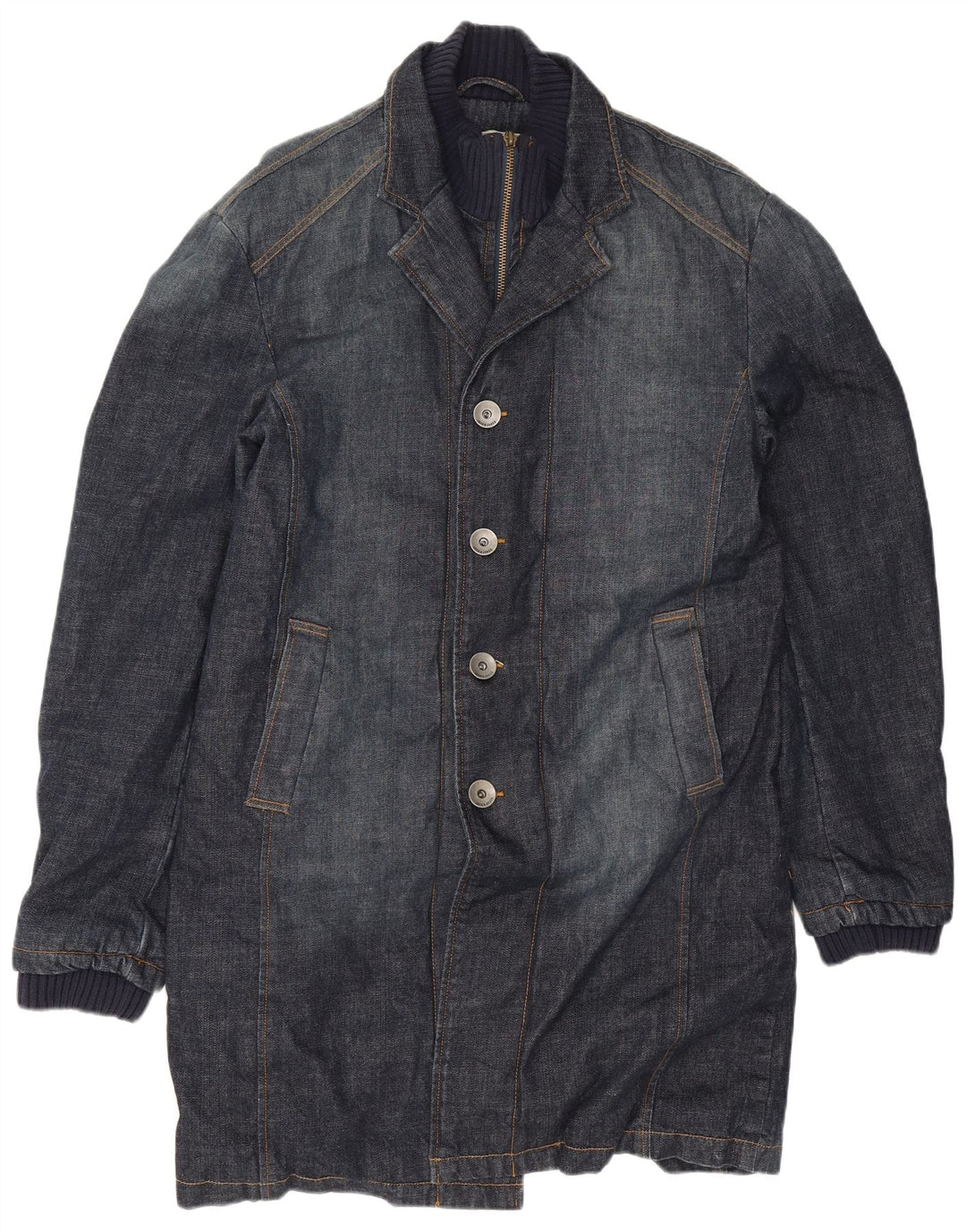 Jack & Jones Herre Denim Coat UK 44 2XL Navy Blue Cotton