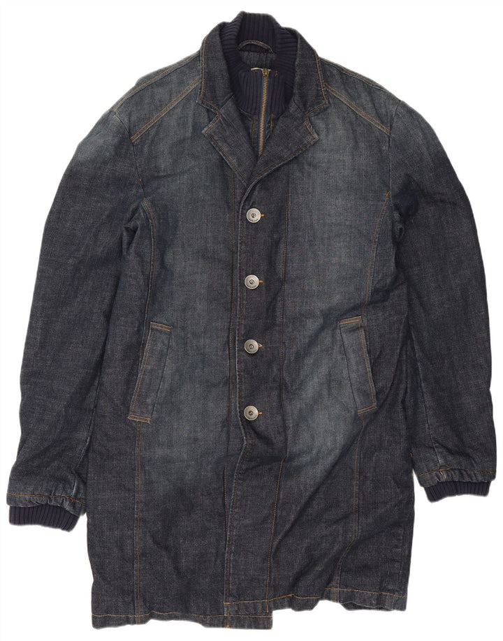 Jack & Jones Herre Denim Coat UK 44 2XL Navy Blue Cotton
