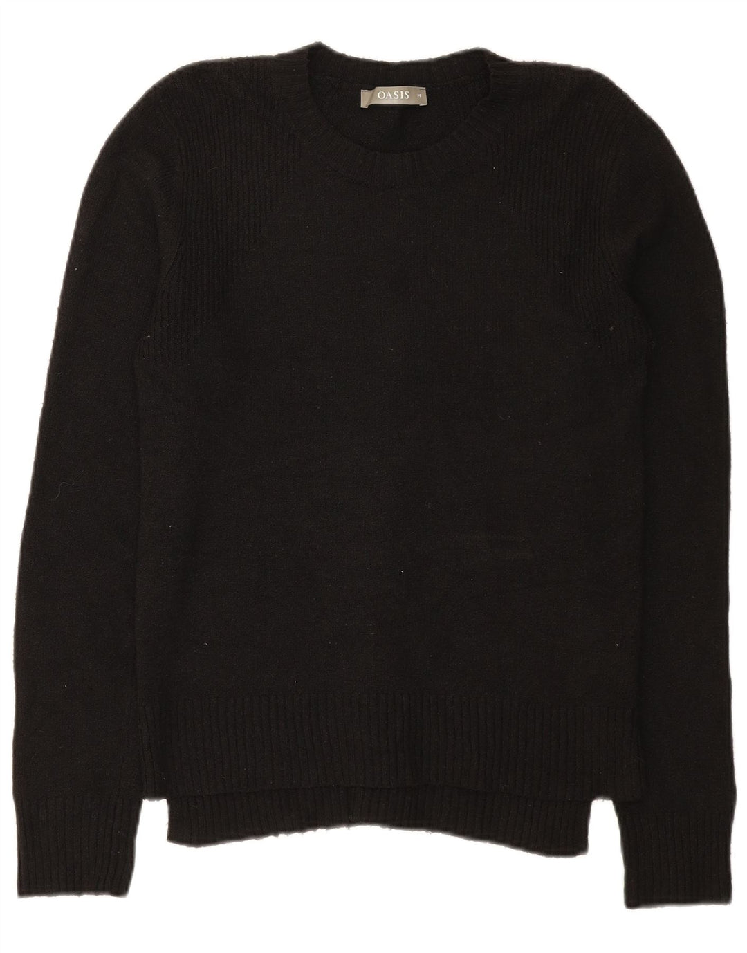 Oasis Dame sweater med rund hals DK 12 Medium Sort Polyester