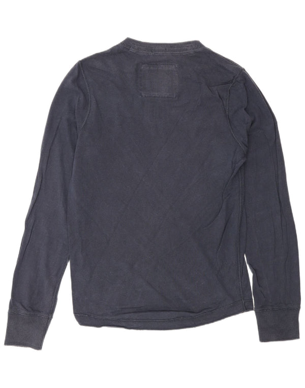 Abercrombie & Fitch Herre Top Langærmet Medium Navy Blue Classic