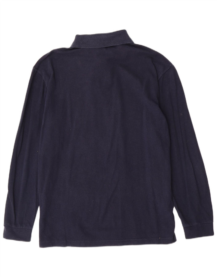 Fred Perry Langærmet herre poloshirt Stor marineblå bomuld