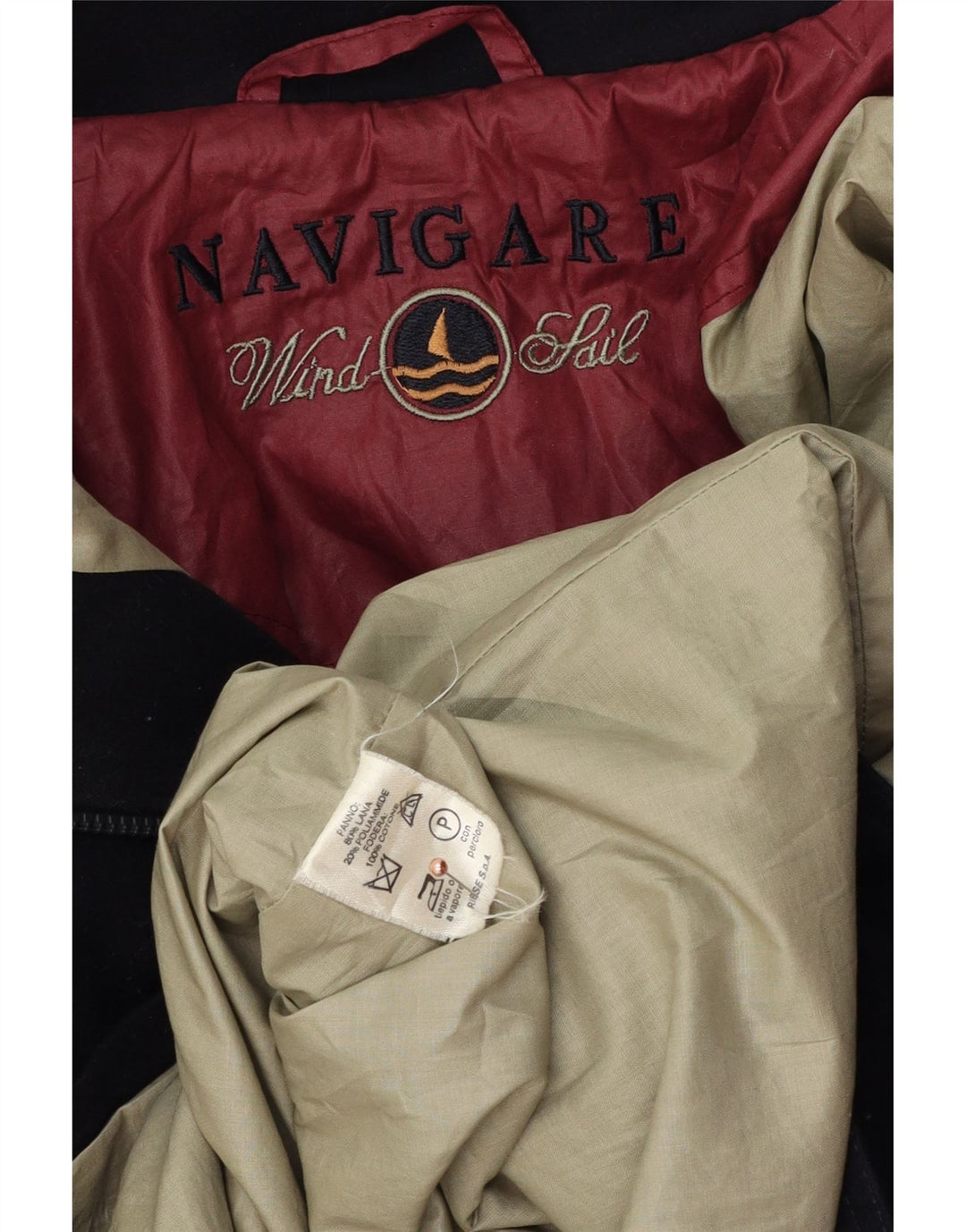 Navigare Herre Overfrakke UK 42 XL Marineblå Uld