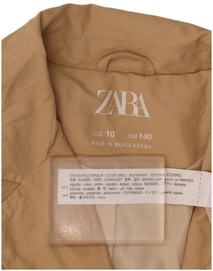 Zara piger trenchcoat 9-10 år beige bomuld