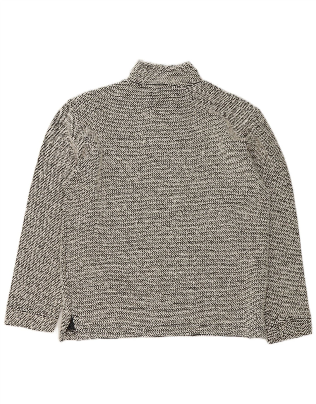 Weird Fish Herre Zip Neck Sweatshirt Jumper lille grå bomuld