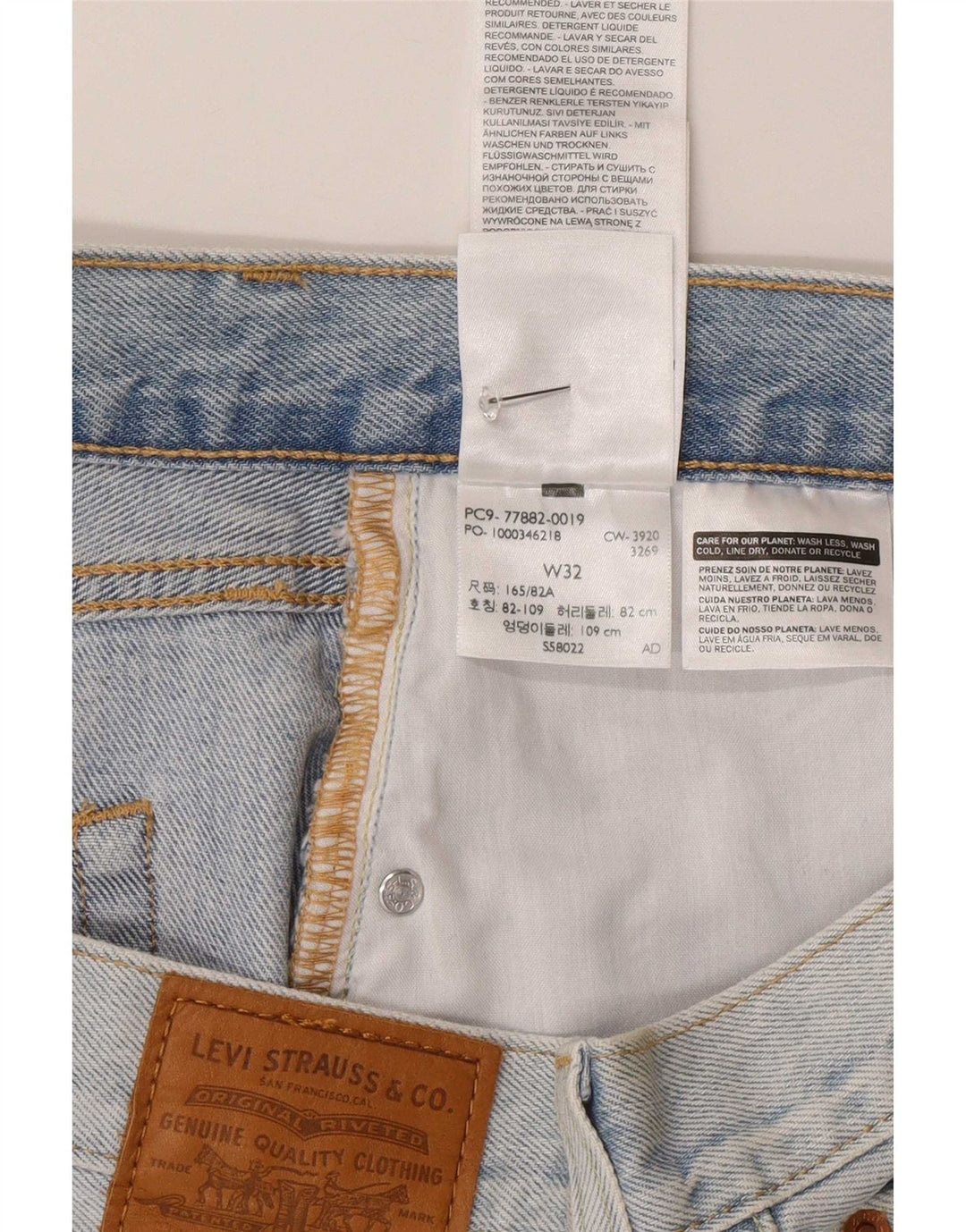 Levi's Dame Mini Denim Nederdel W32 Stor Blå Bomuld