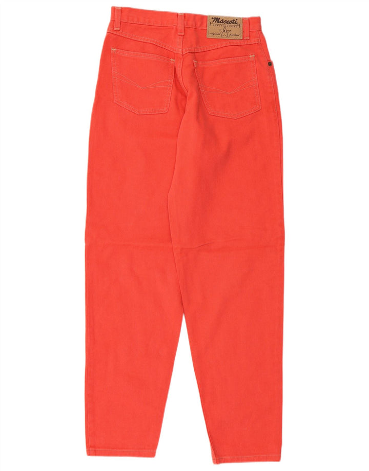 Vintage koniske jeans til kvinder W26 L29 orange bomuld