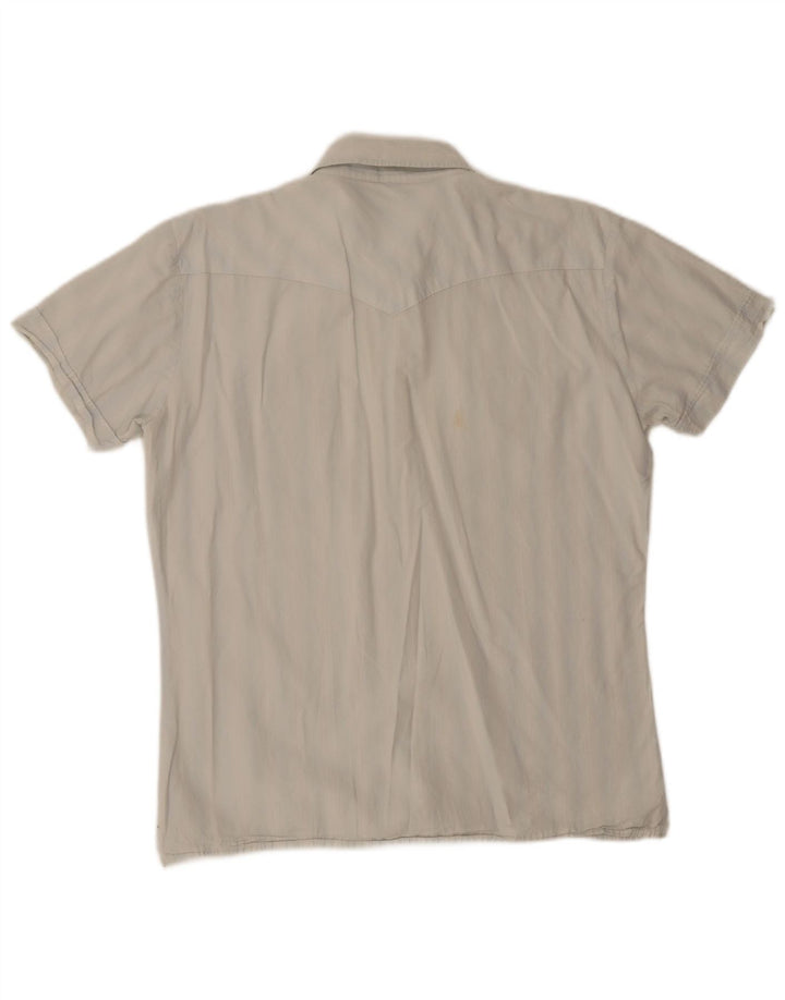 Lee Kortærmet Herreskjorte XL Blå Stribet