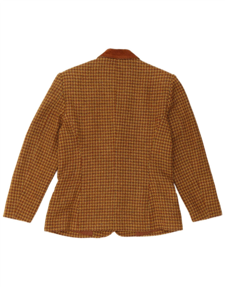Diana Bentall's Dame Blazer Jacket IT 42 Medium Brown Houndstooth