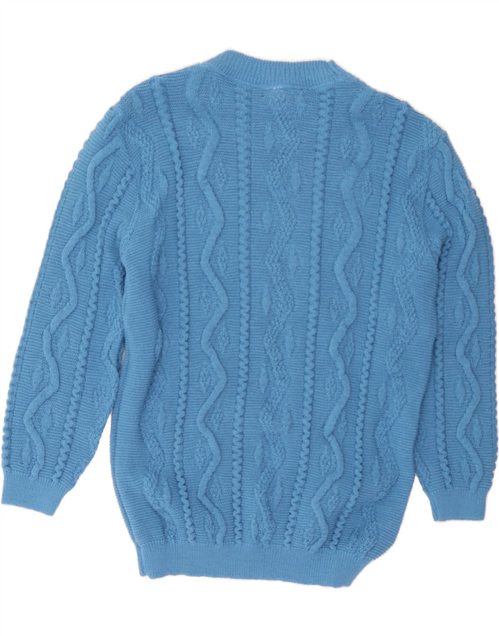 VINTAGE Womens Crew Neck Jumper Sweater UK 14 Medium Blue Vintage Vintage and Second-Hand Vintage from Messina Hembry 