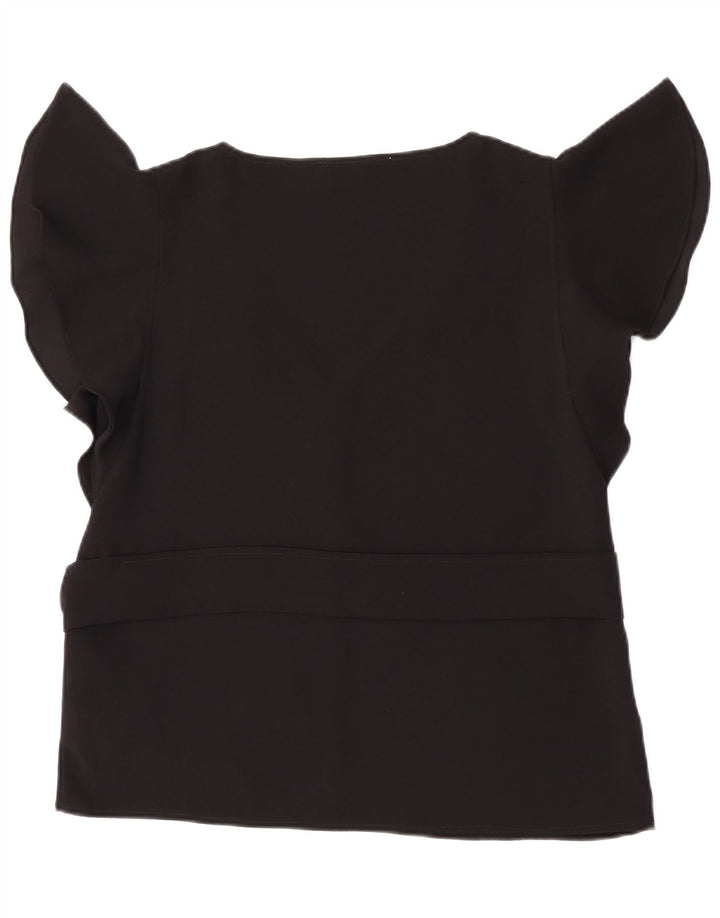 Marella Dame EMME bluse Top UK 14 Stor Sort Polyester