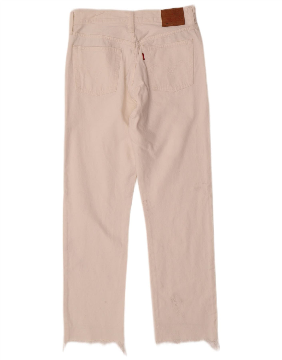 Levi's Dame 501 Straight Jeans W29 L28 Hvid Bomuld