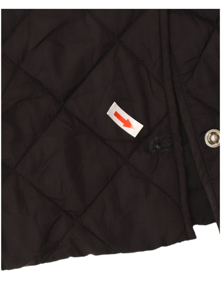 Zara Quiltet overfrakke til kvinder UK 16 Large Black