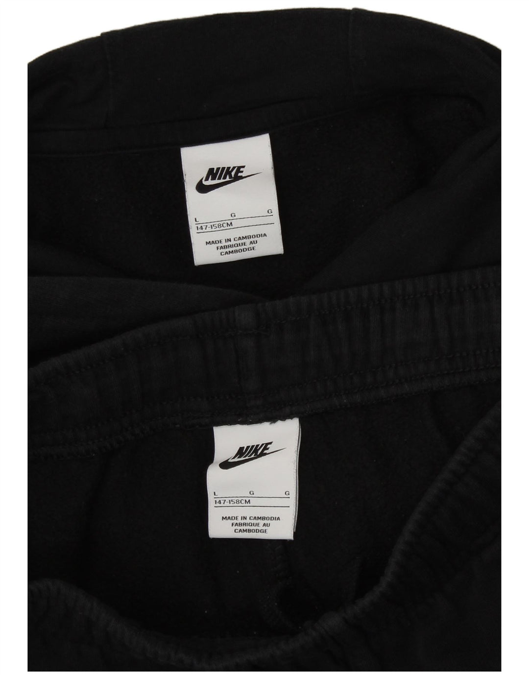 Nike piger Loose Fit grafisk hel træningsdragt 12-13 år stor sort bomuld