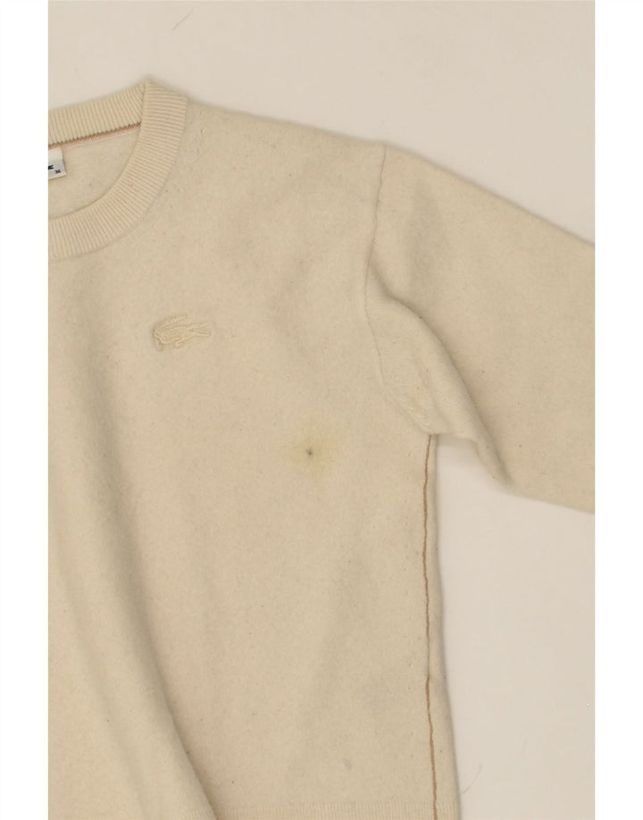 LACOSTE Womens Crew Neck Jumper Sweater EU 36 Small Grey Wool | Vintage Lacoste | Thrift | Second-Hand Lacoste | Used Clothing | Messina Hembry 