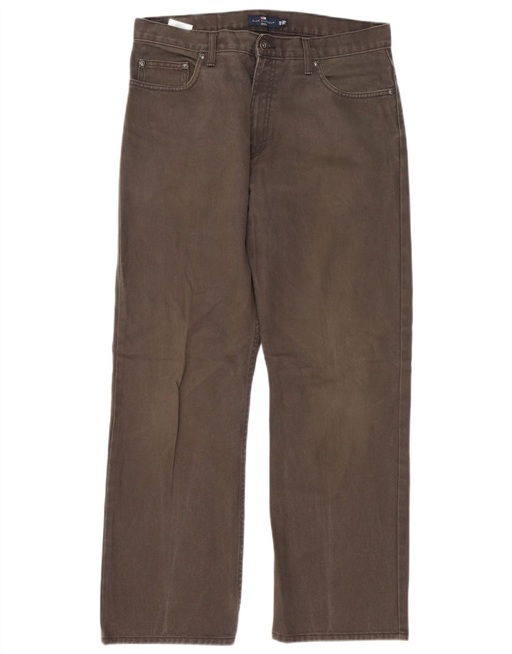 Marks & Spencer Herre Blue Harbor Straight Jeans W34 L29 Grå Bomuld
