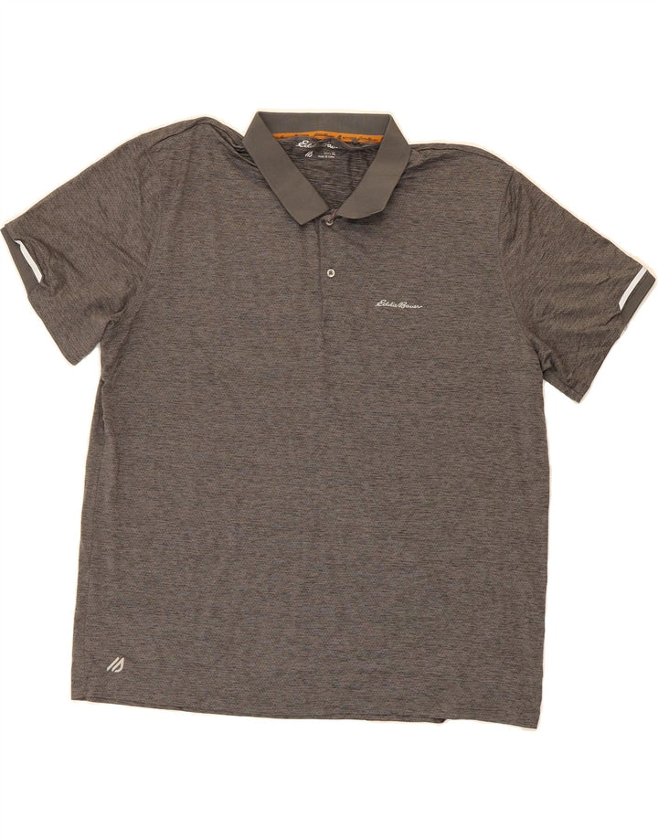 EDDIE BAUER Mens Polo Shirt XL Grey Vintage Eddie Bauer and Second-Hand Eddie Bauer from Messina Hembry 