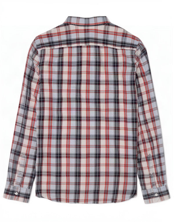 Levi's Mens Shirt Medium Multicoloured Check Linen