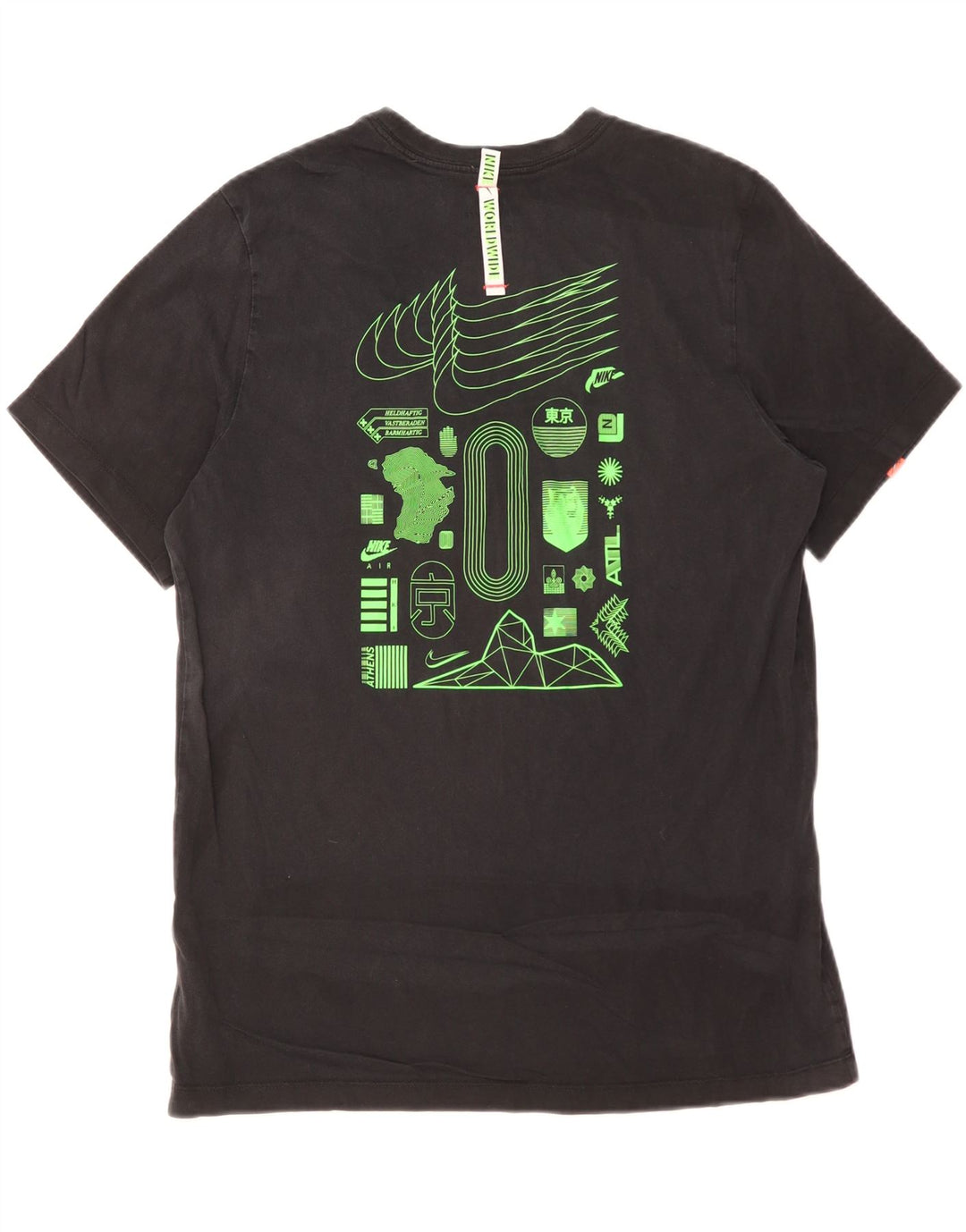 Nike grafisk T-shirt top til mænd, stor sort bomuld