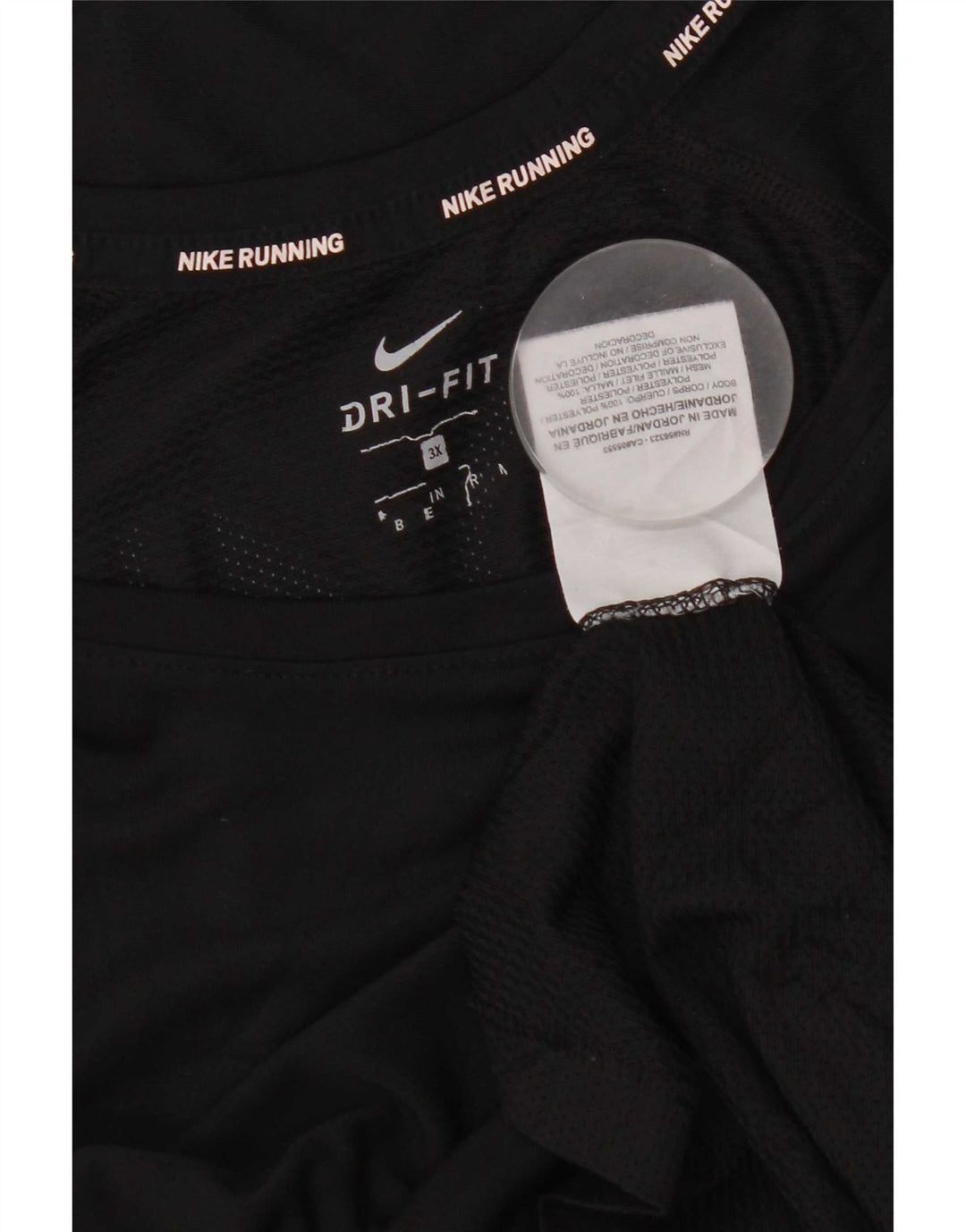 Nike Dame Dri Fit Top Langærmet UK 22 3XL Sort Polyester