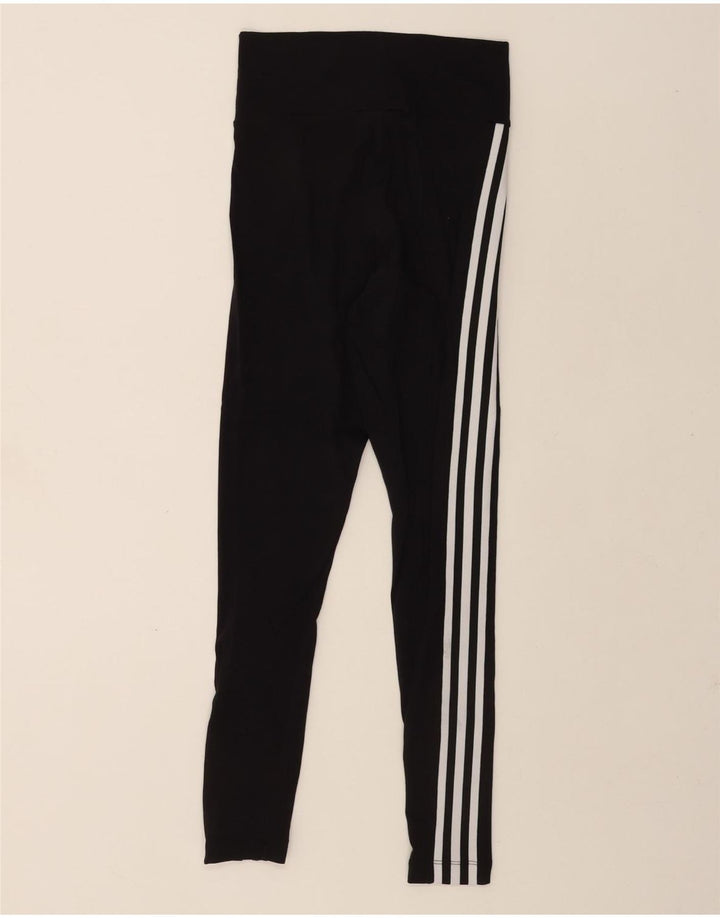 Adidas Dame Grafiske Leggings UK 8 Small Black Bomuld