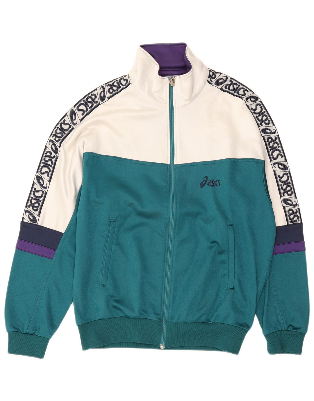 Asics Herre Graphic Full Tracksuit IT 48 Medium Green Colourblock