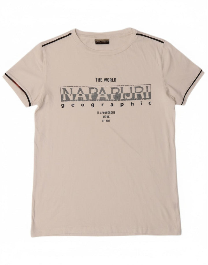 NAPAPIJRI Boys Graphic T-Shirt Top 11-12 Years White