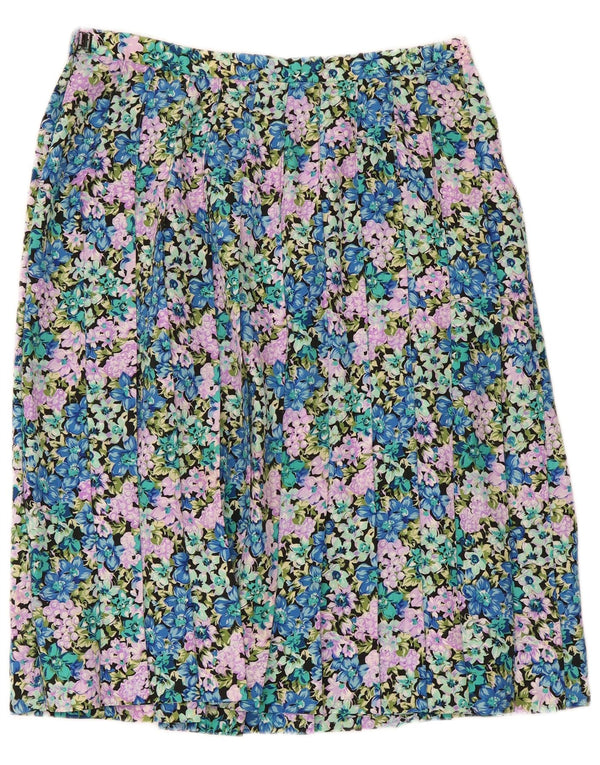 Vintage plisseret nederdel til kvinder W30 Medium flerfarvet blomster