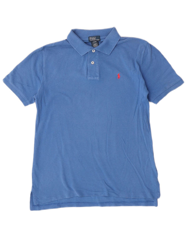 Polo Ralph Lauren drenge polo skjorte 14-15 år Stor blå bomuld