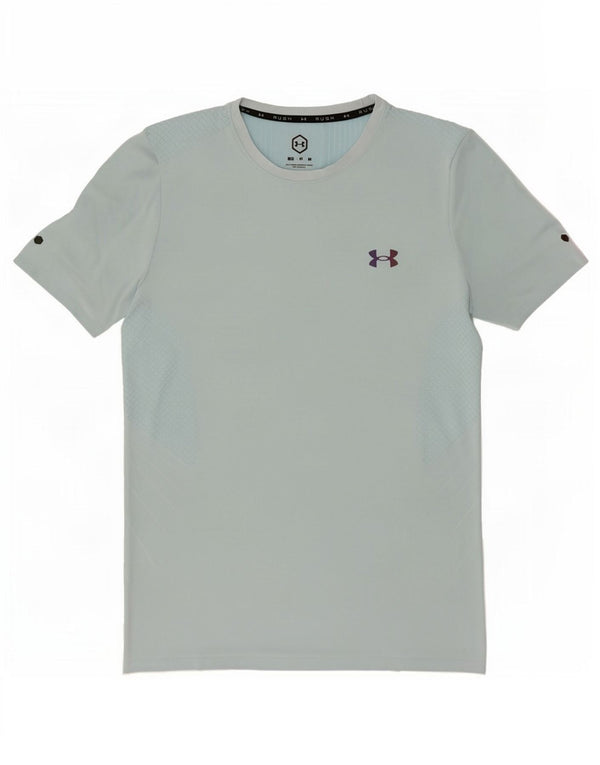 Under Armour Herre T-Shirt Top Medium Blue Pinstripe