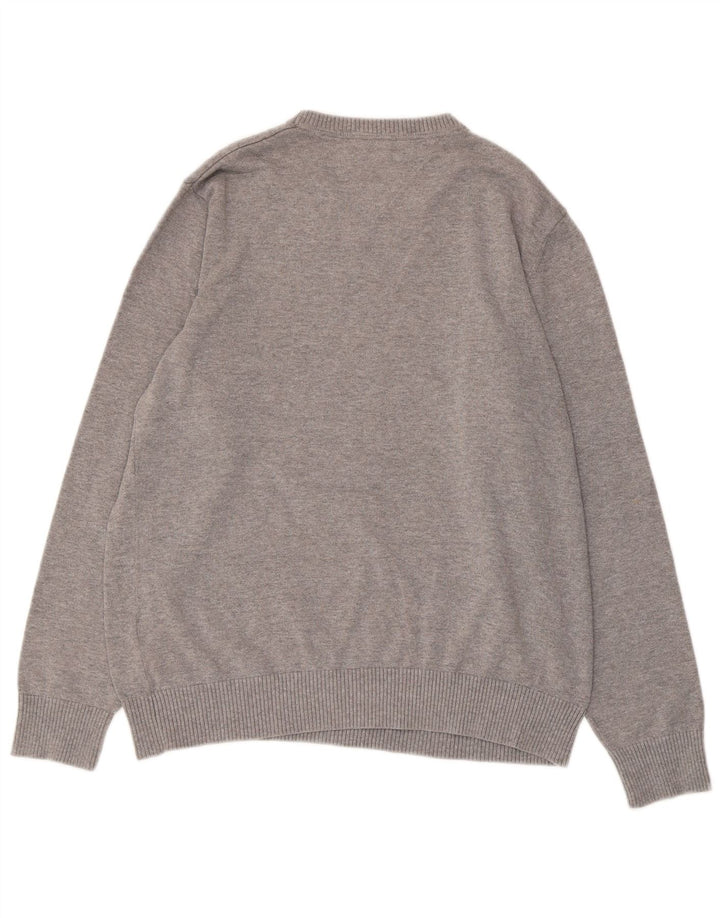 Tommy Hilfiger Dame V-hals sweater UK 14 Medium Grå