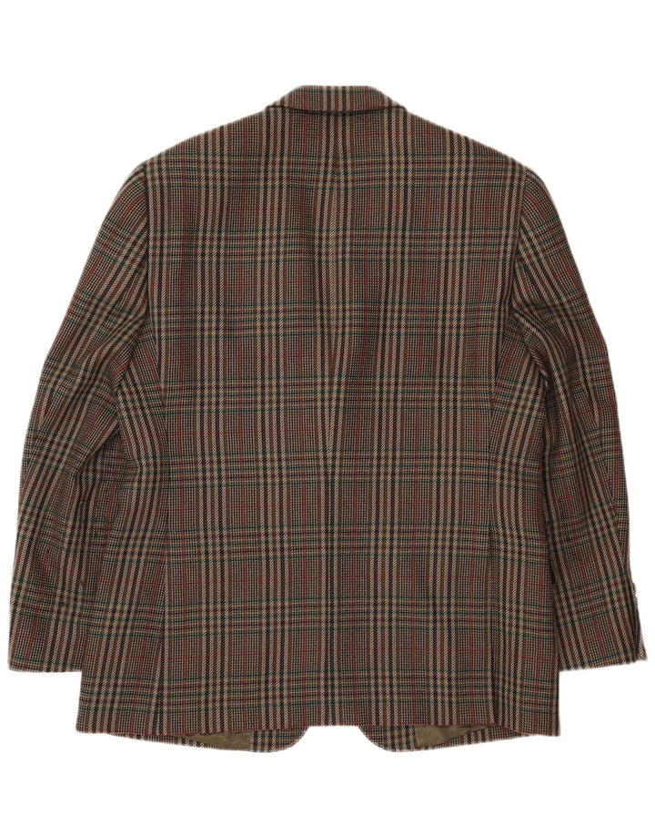 MAGEE Herre 2-knaps blazerjakke UK 38 Medium Khaki Houndstooth