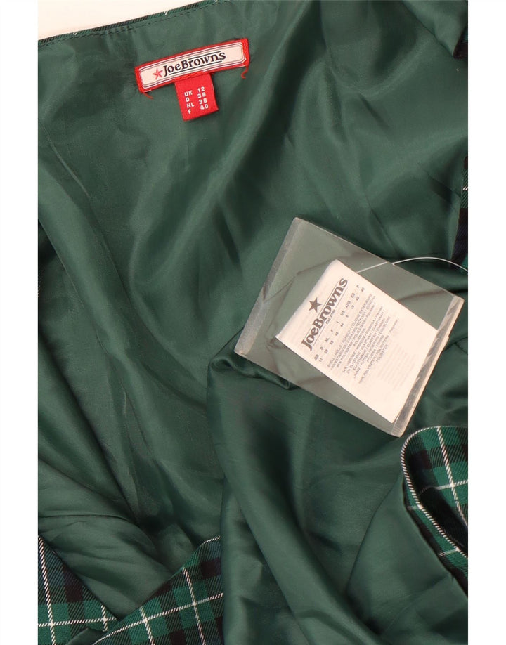 Joe Browns Dame Ærmeløs Skede Kjole UK 12 Medium Green Check